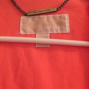 Michael Kors jacket.   Coral color.  Size XL